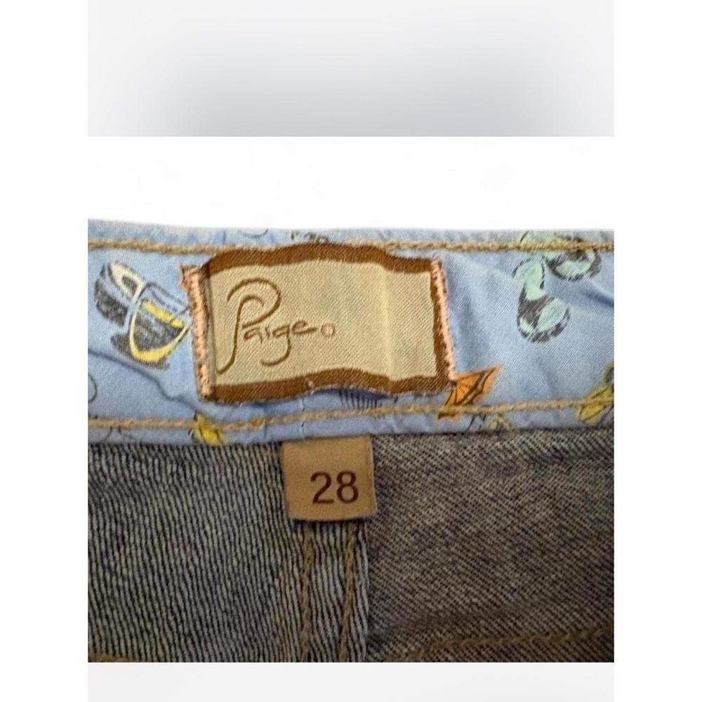 ♾️Paige Jimmy Jimmy Denim Shorts Dark Wash Frayed Raw Hem Cutoffs ♾️ - Picture 4 of 4